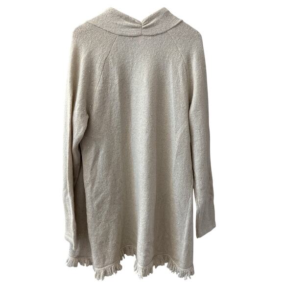Lilly Pulitzer Plus Tatum Sequined Cardigan Sweater Coconut Metallic Size XXL - Picture 4 of 10